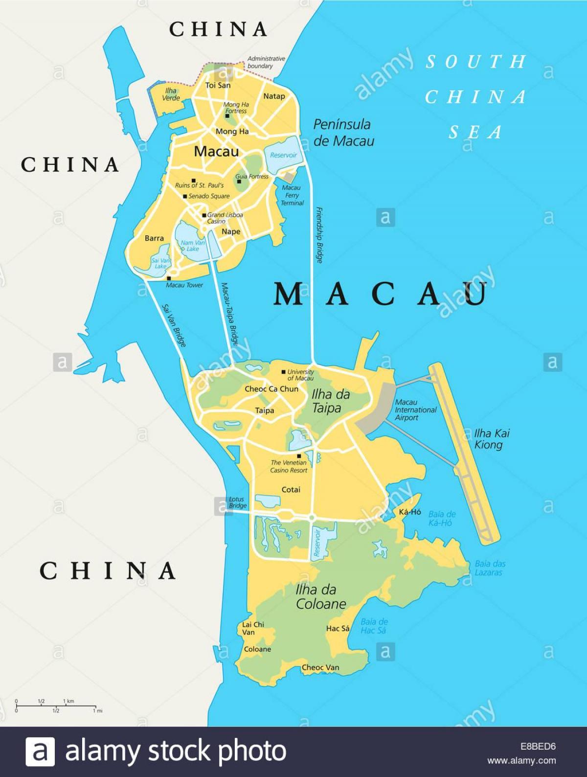 Macao, Čína mapu