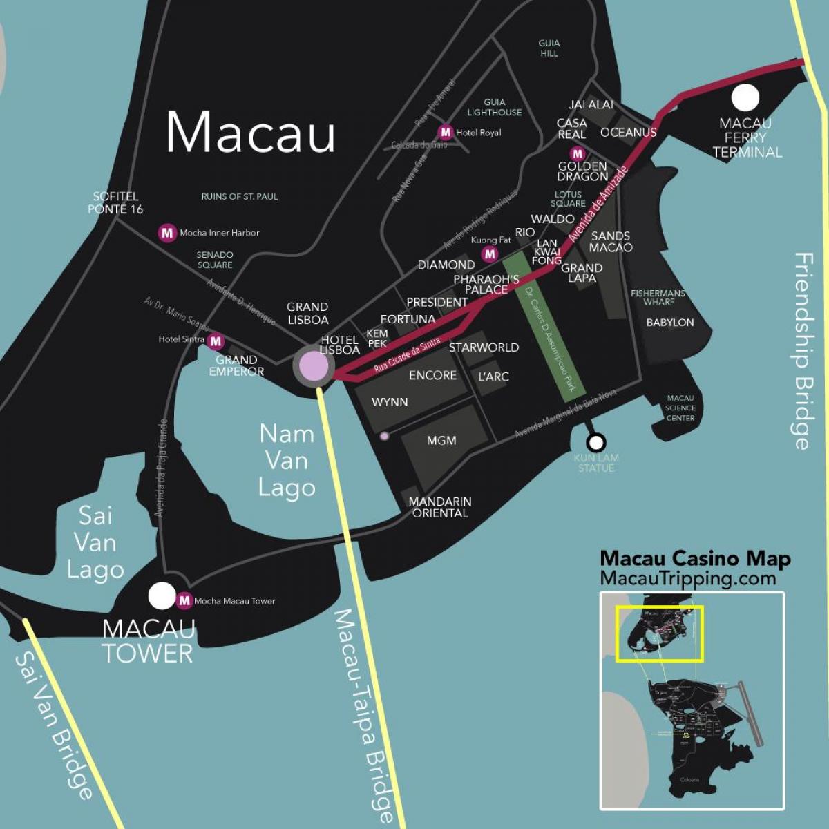 kasína mapu Macau