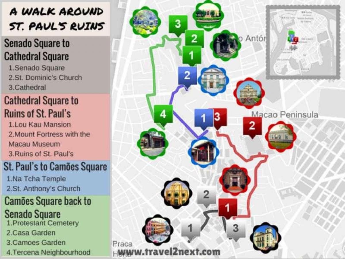 Macau pešej mapu
