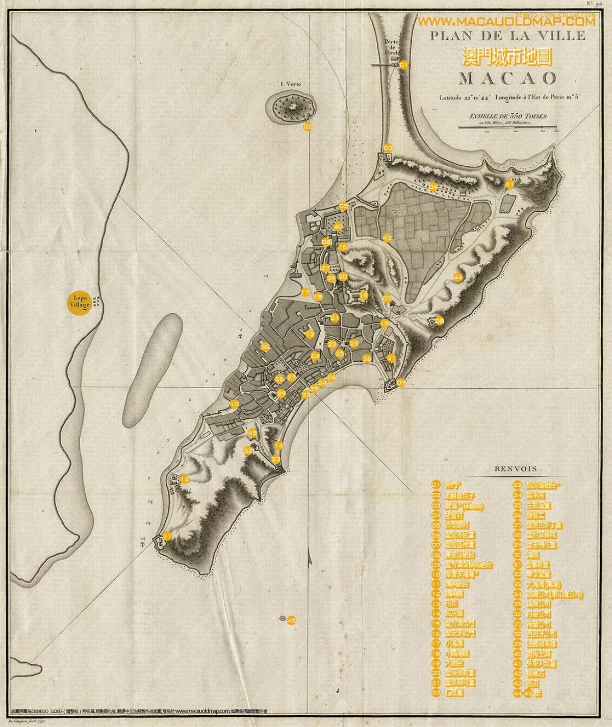 staré mapu Macau