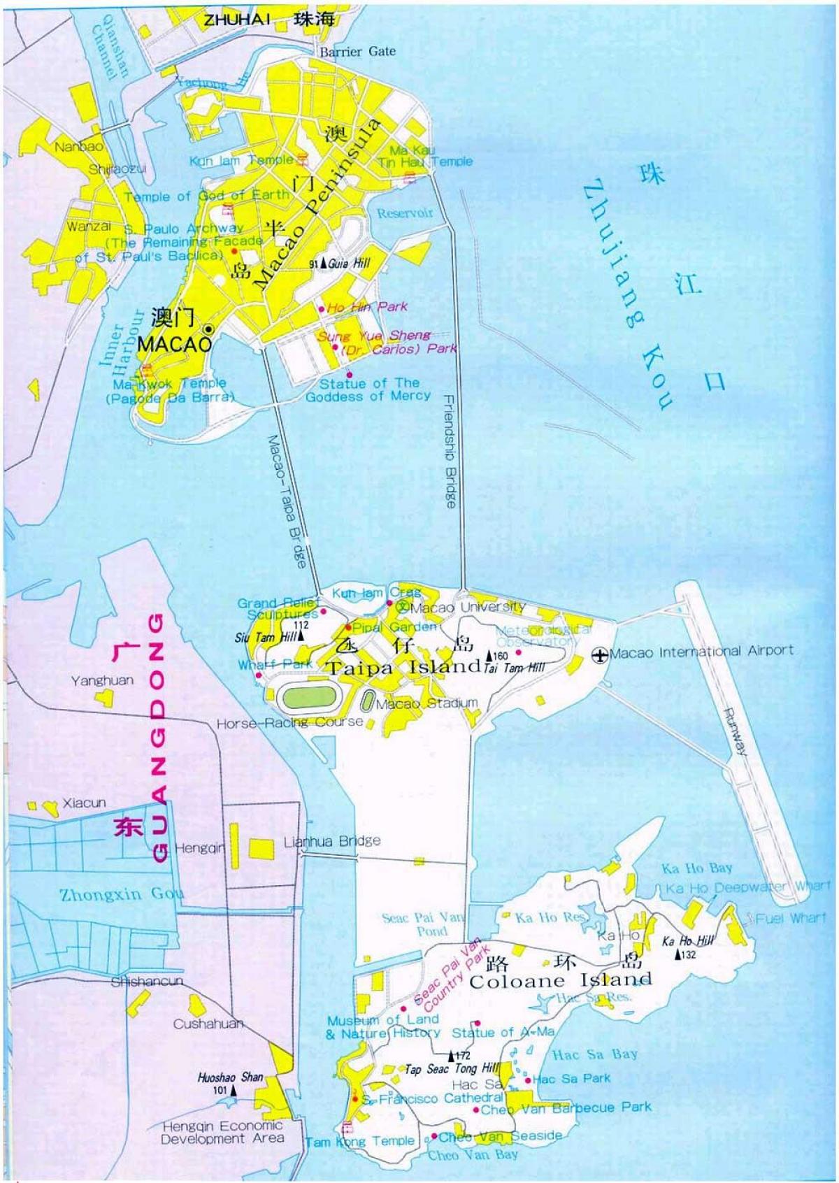 mapa mesta Macau
