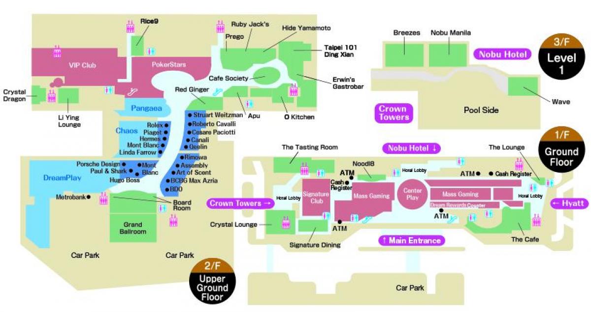 mapa mesta snov Macau
